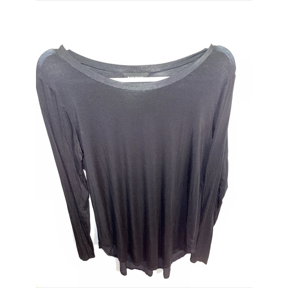 Rae Mode Fashion Tunic Women’s Size Medium Black Modal Blend Long Sleeve Round